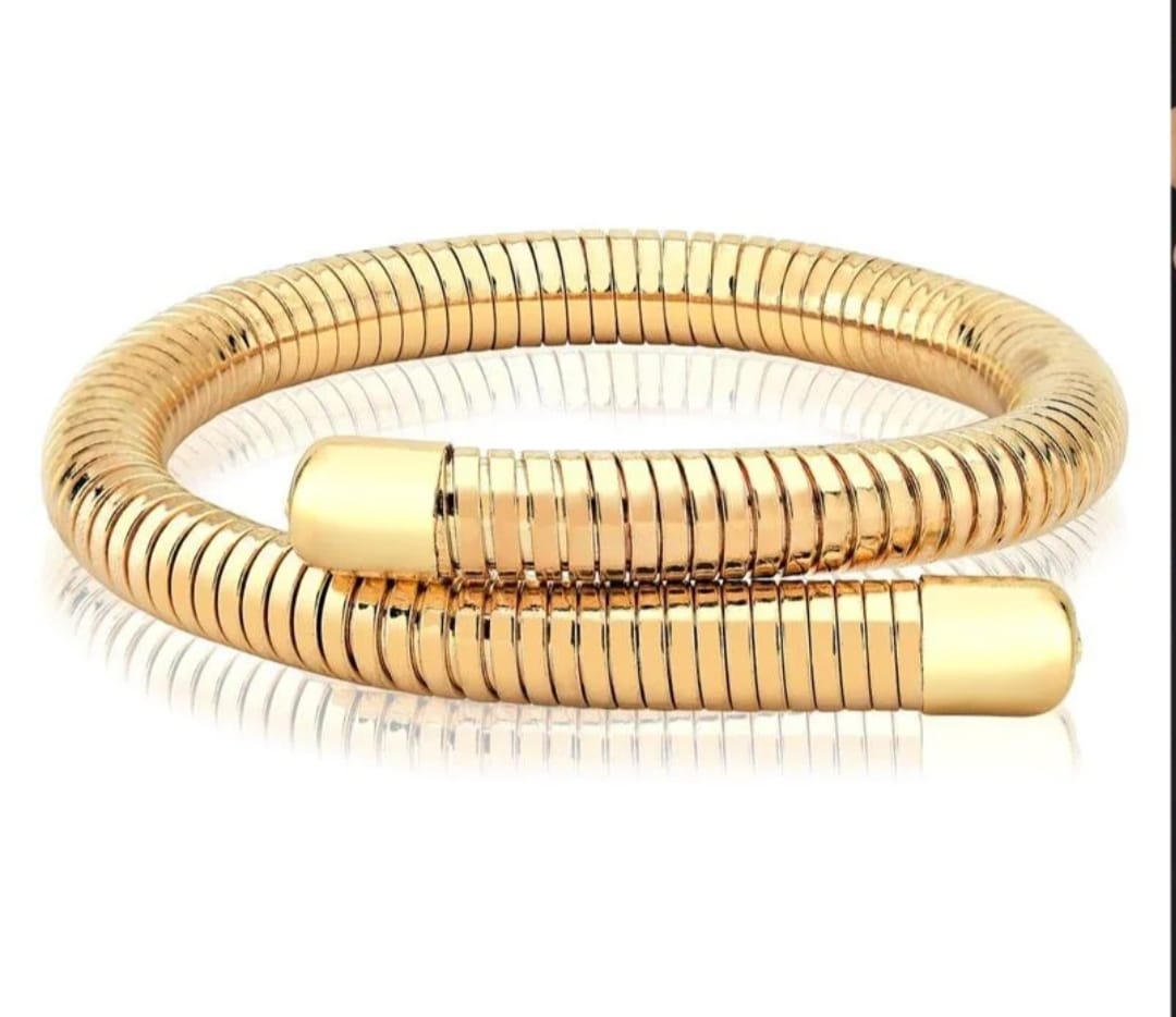 Bracelete  Espiral Canelado