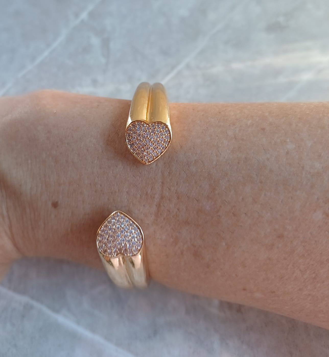 Bracelete Coração Cravejado