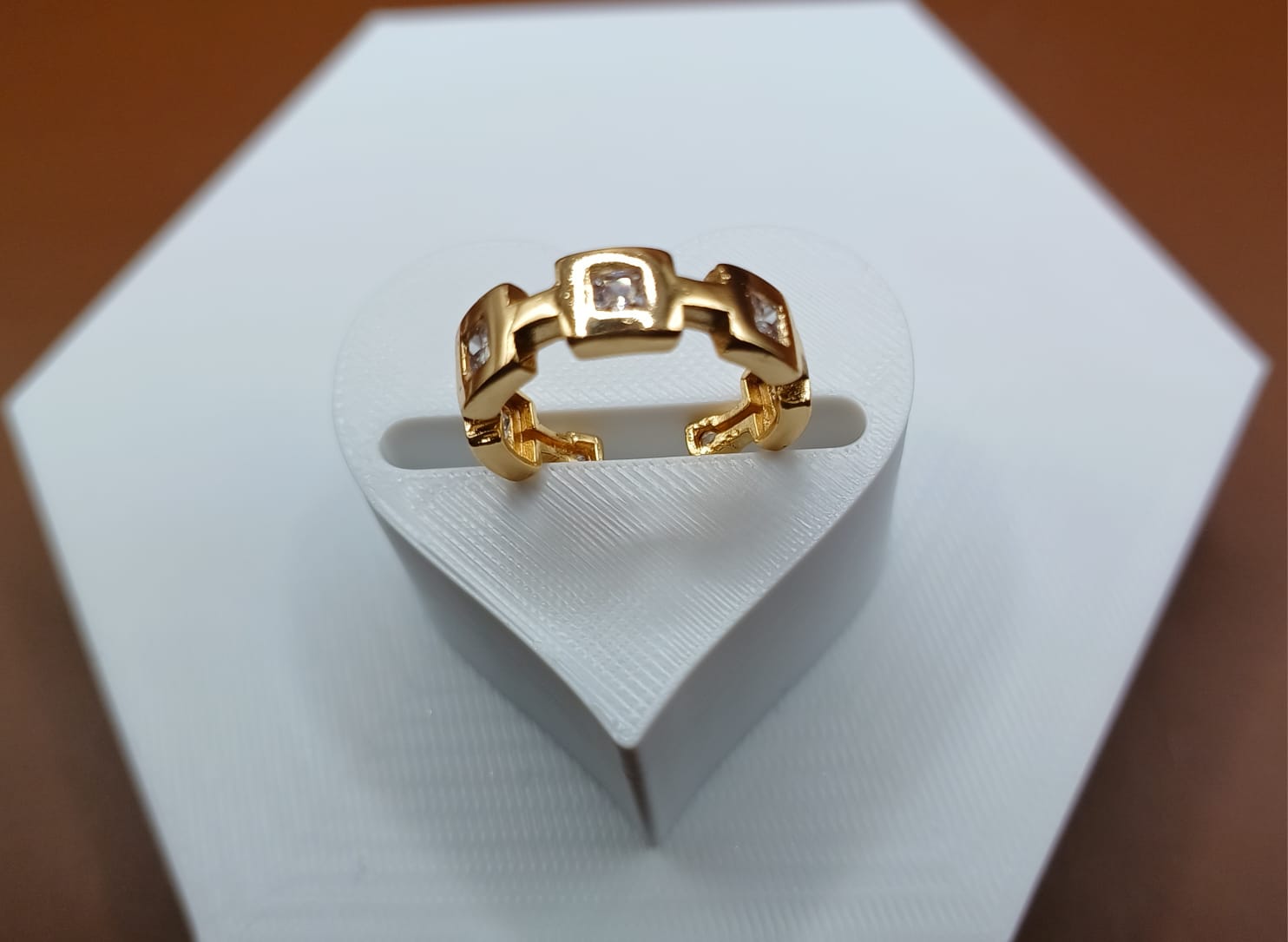 Anel Regulável com Zirconias