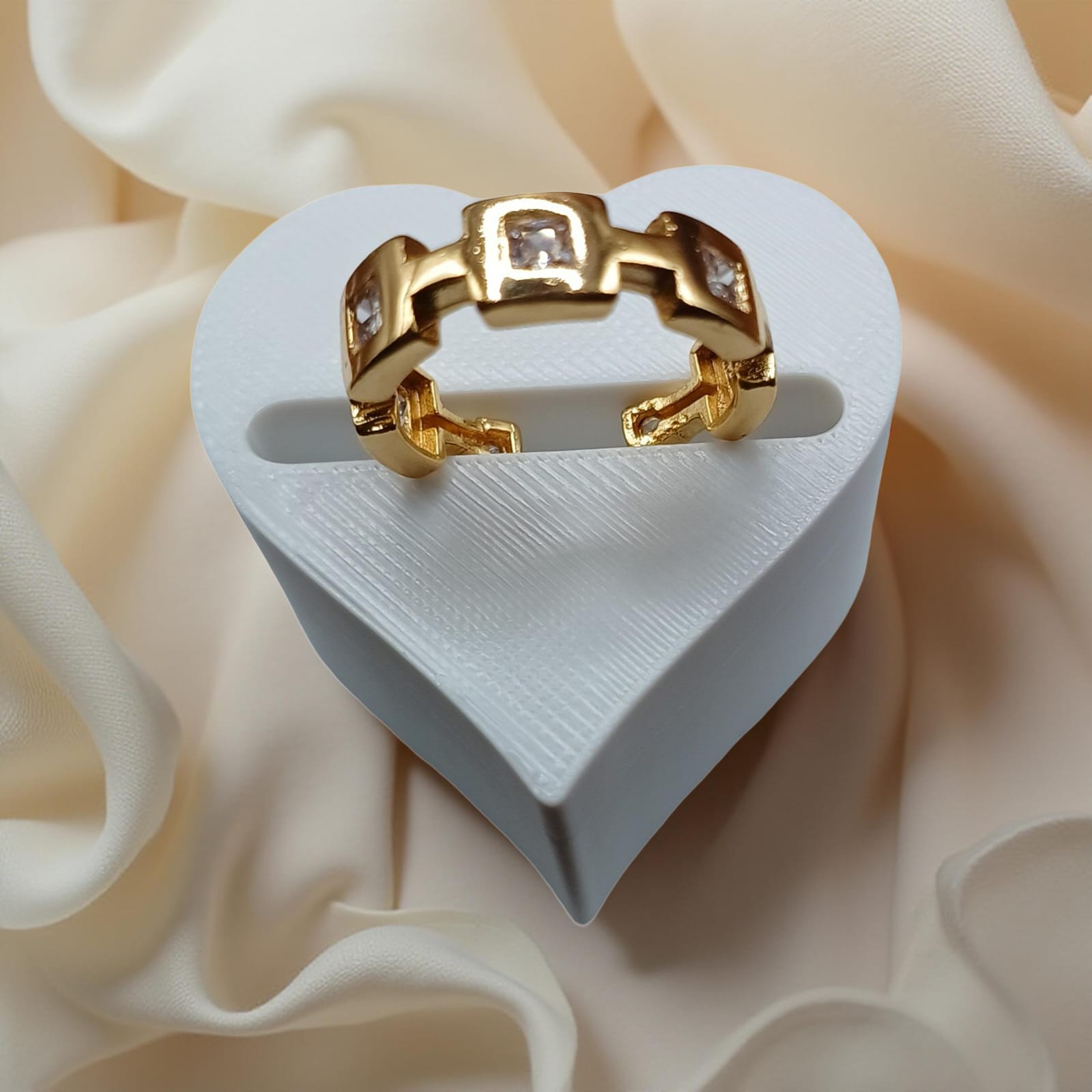 Anel Regulável com Zirconias