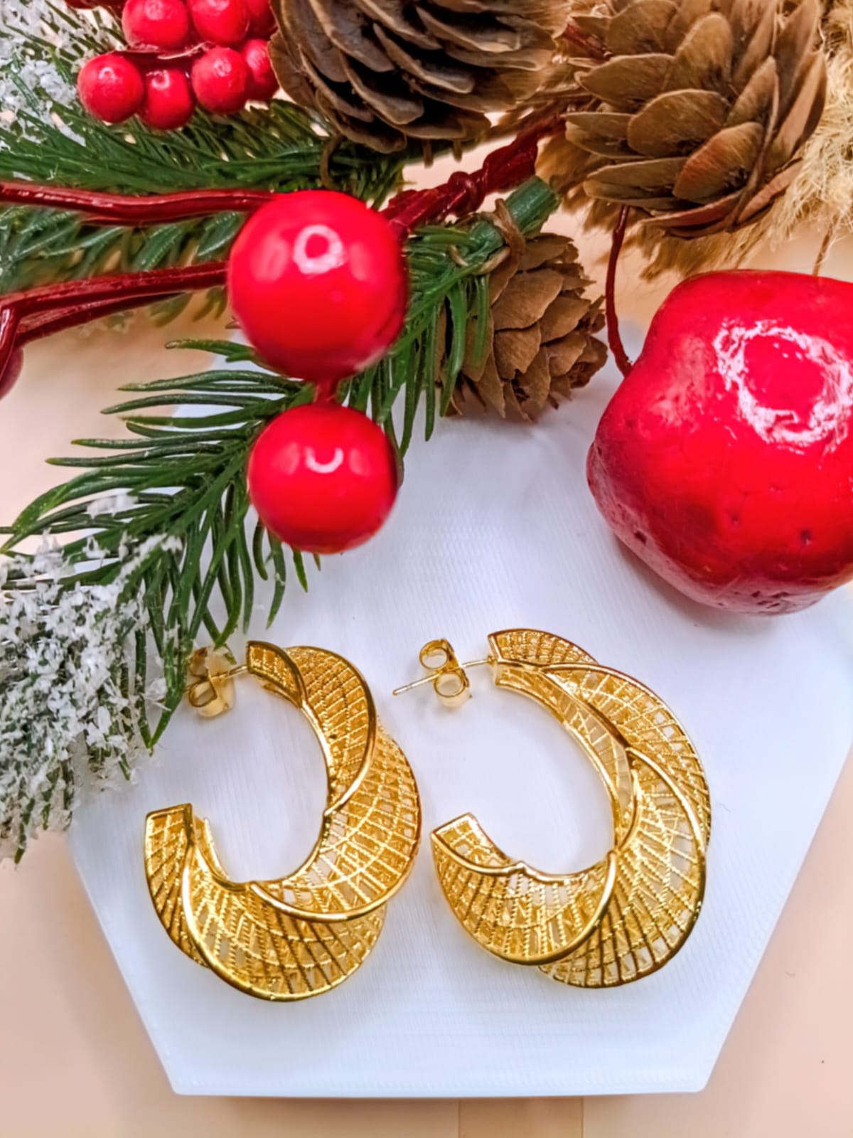 Brinco Meia Argola Orgânico