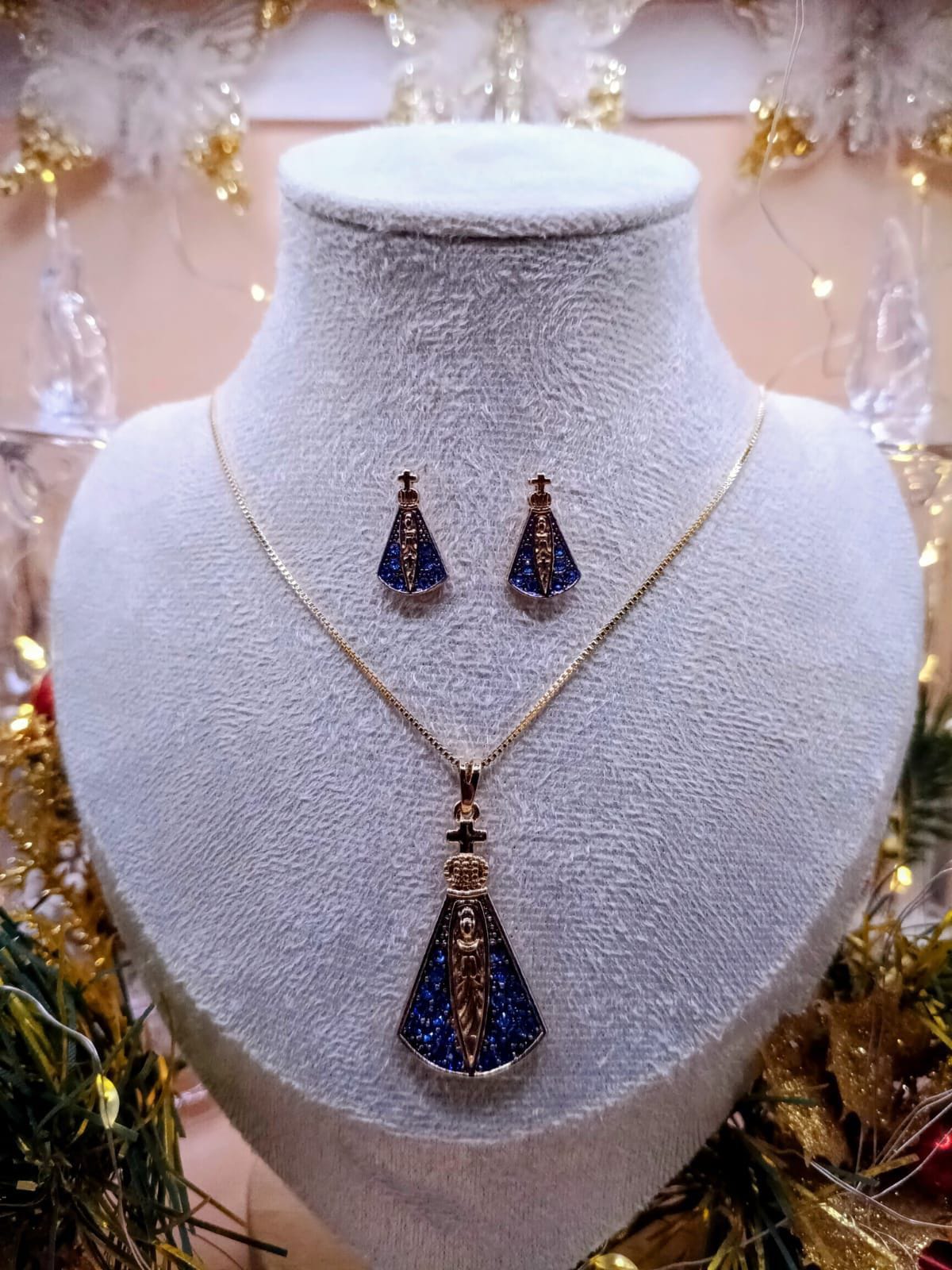 Conjunto Nossa Senhora com Manto Azul