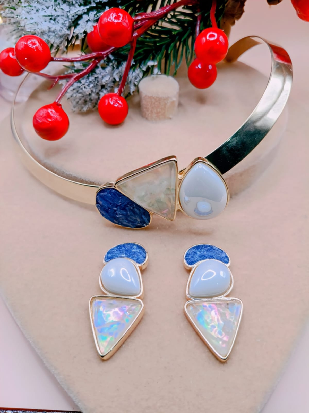 Conjunto Aro Pedra Natural