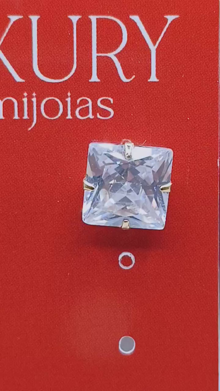 Brinco Ponto de Luz com Pedra de Zirconia Cravejada
