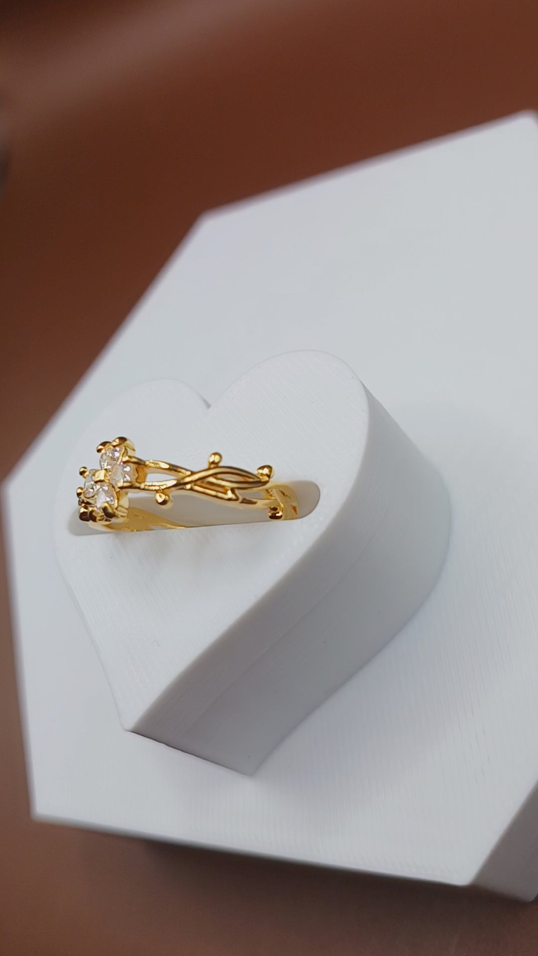 Anel Solitário Flor