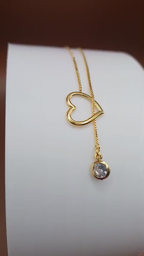 Colar Gravata Coração