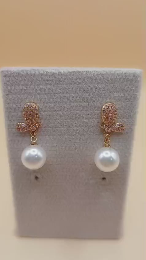 Brinco Meio Laço Perola