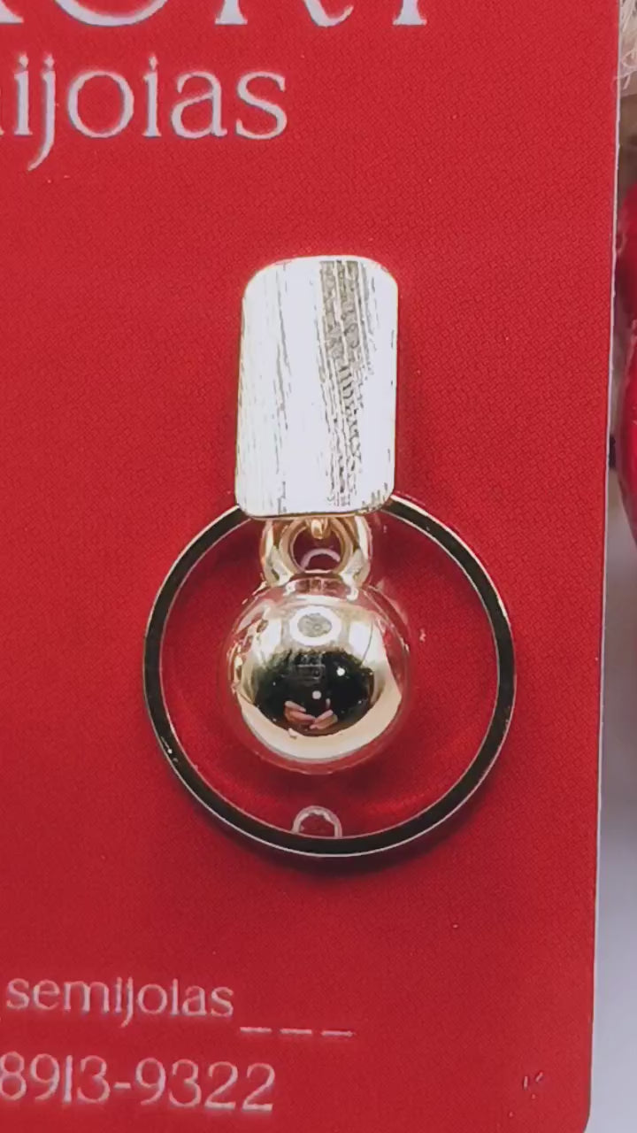 Brinco Redondo com Esfera Pequeno