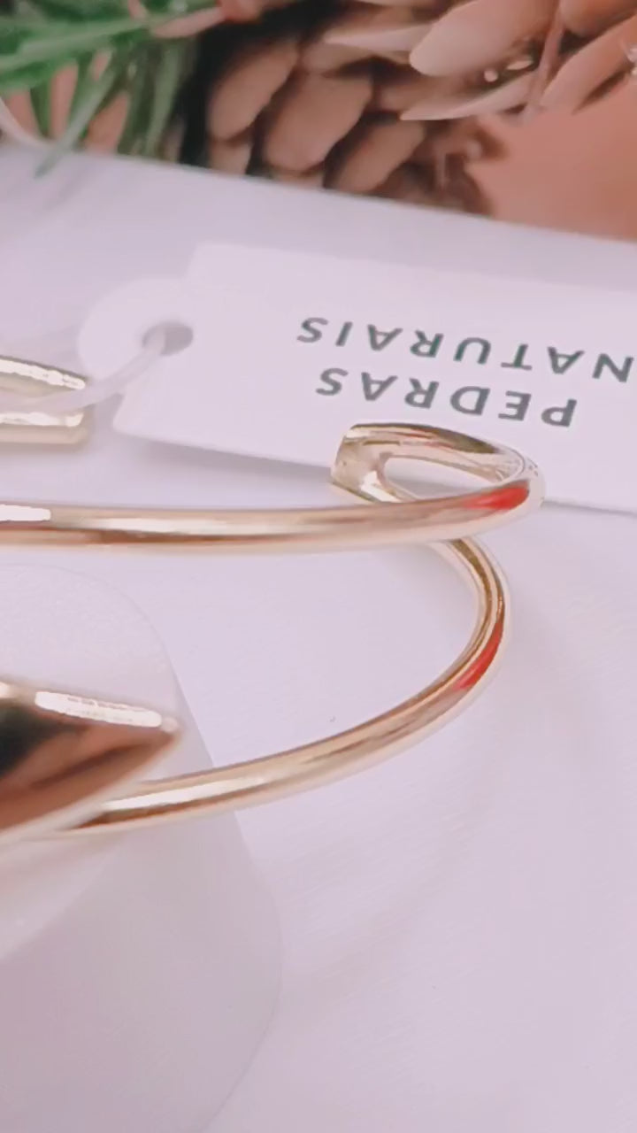 Bracelete Pedra Natural Quartzo Rosa