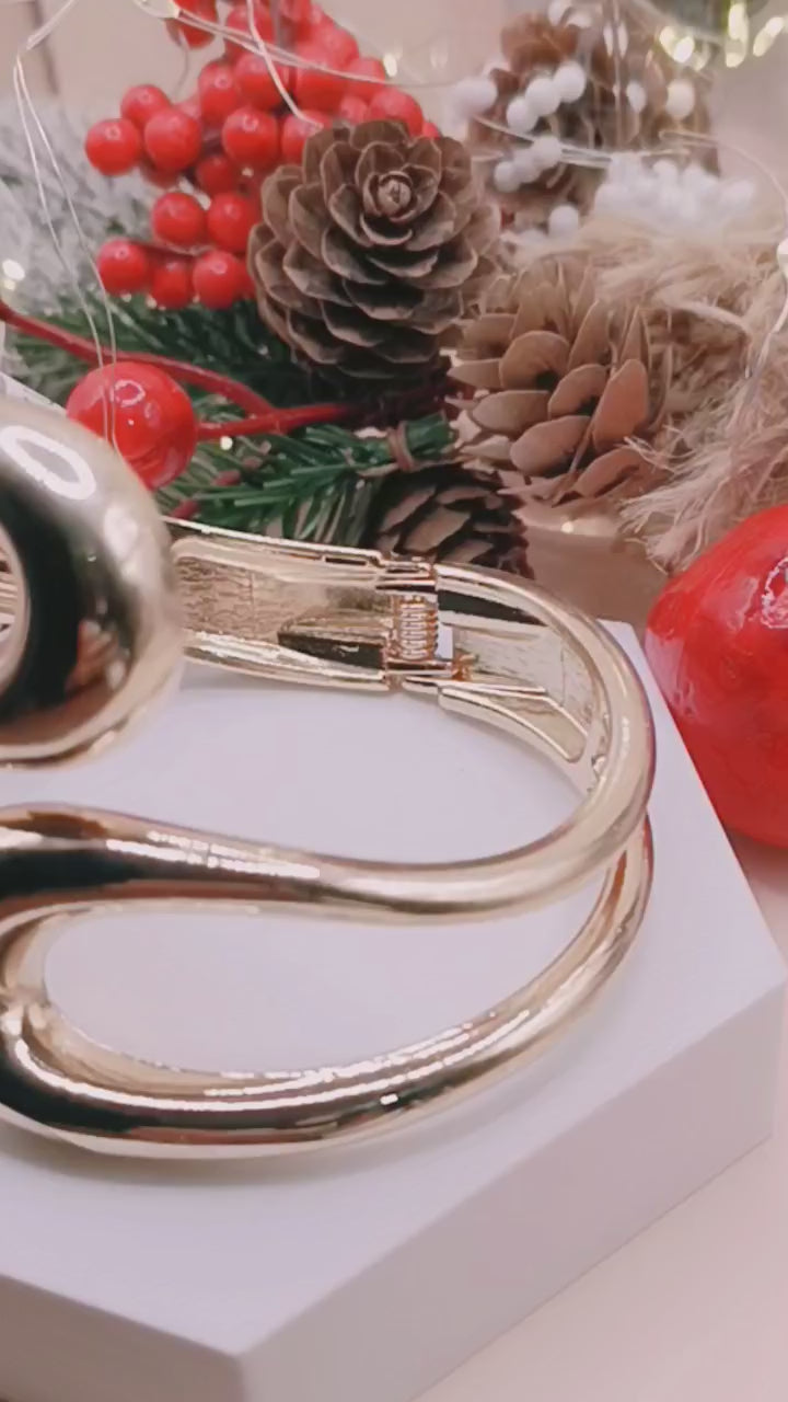 Bracelete Dupla Gota Vazada Grande