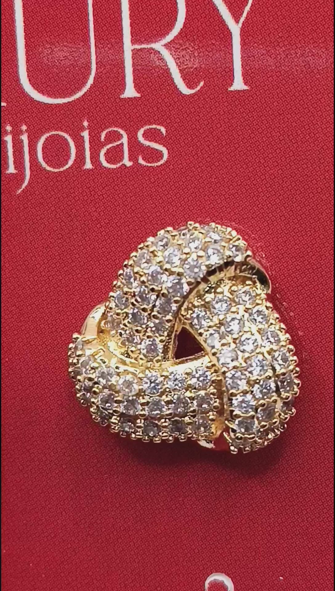 Brinco Entrelaçado Cravejado Zircônia