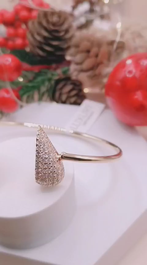 Bracelete Gota Lisa e Cravejada