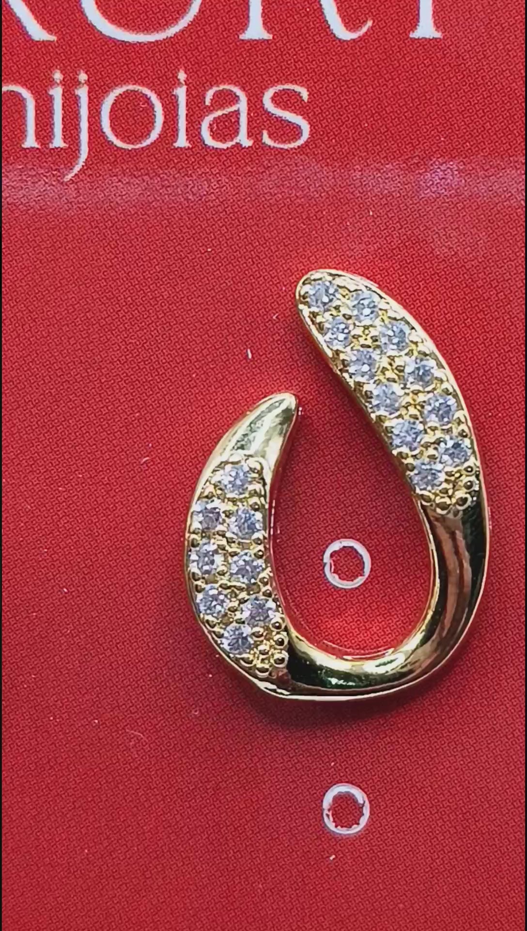 Brinco U Cravejado Zircônia