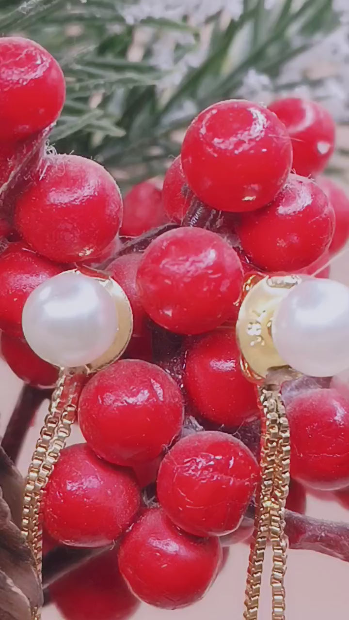 Brinco Pérolas com Tarraxas de Pérolas