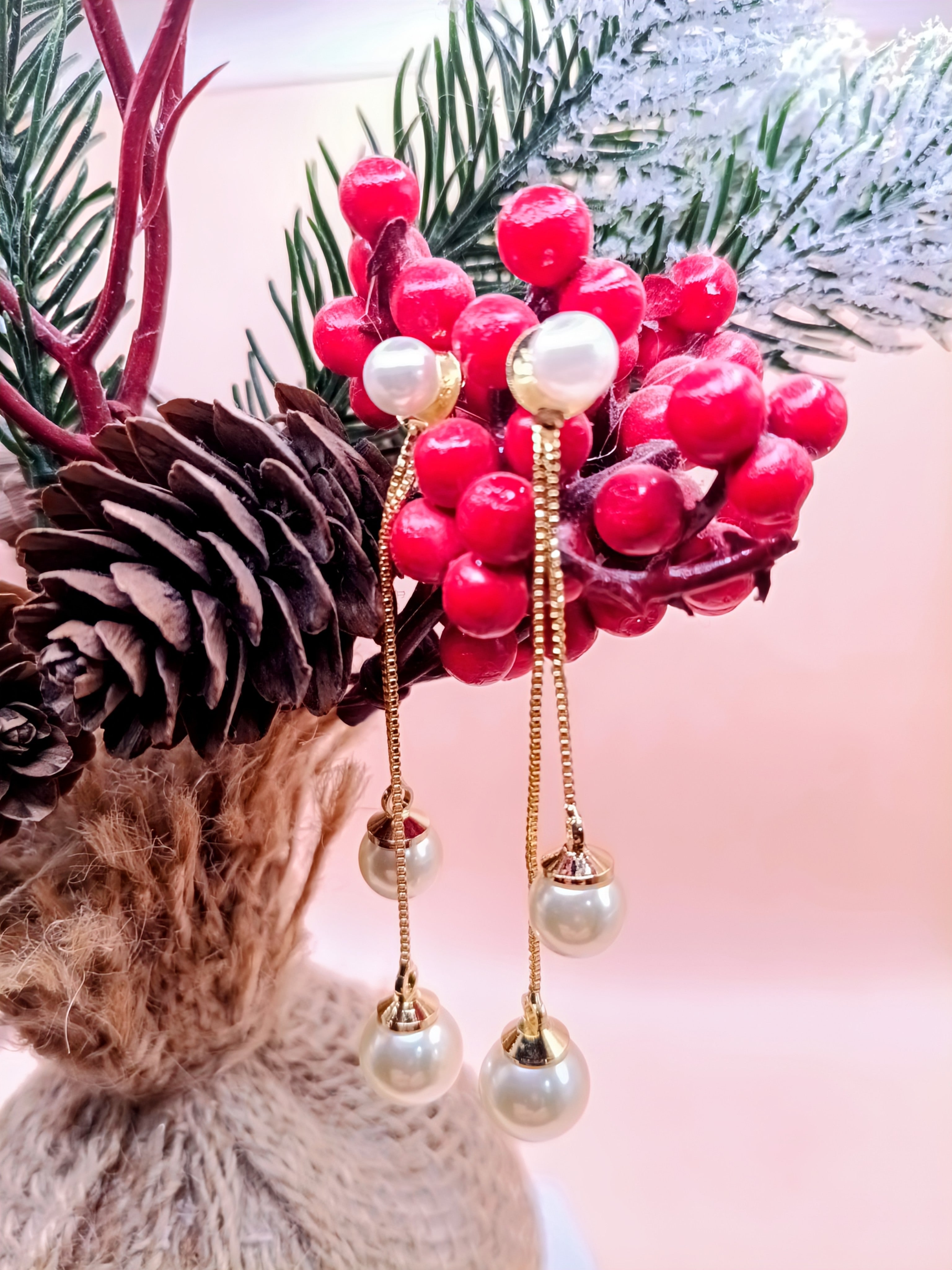 Brinco Pérolas com Tarraxas de Pérolas