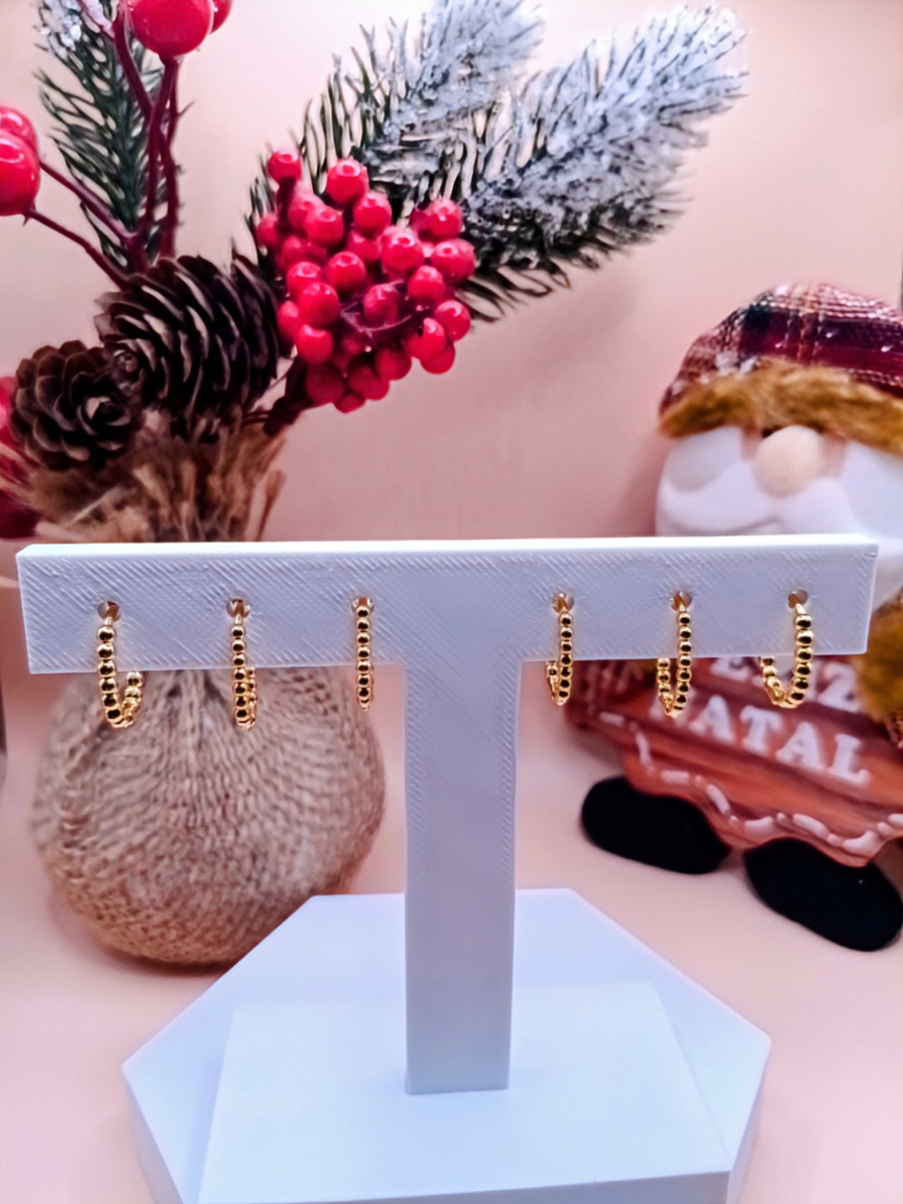 Trio de Argolas Texturizadas