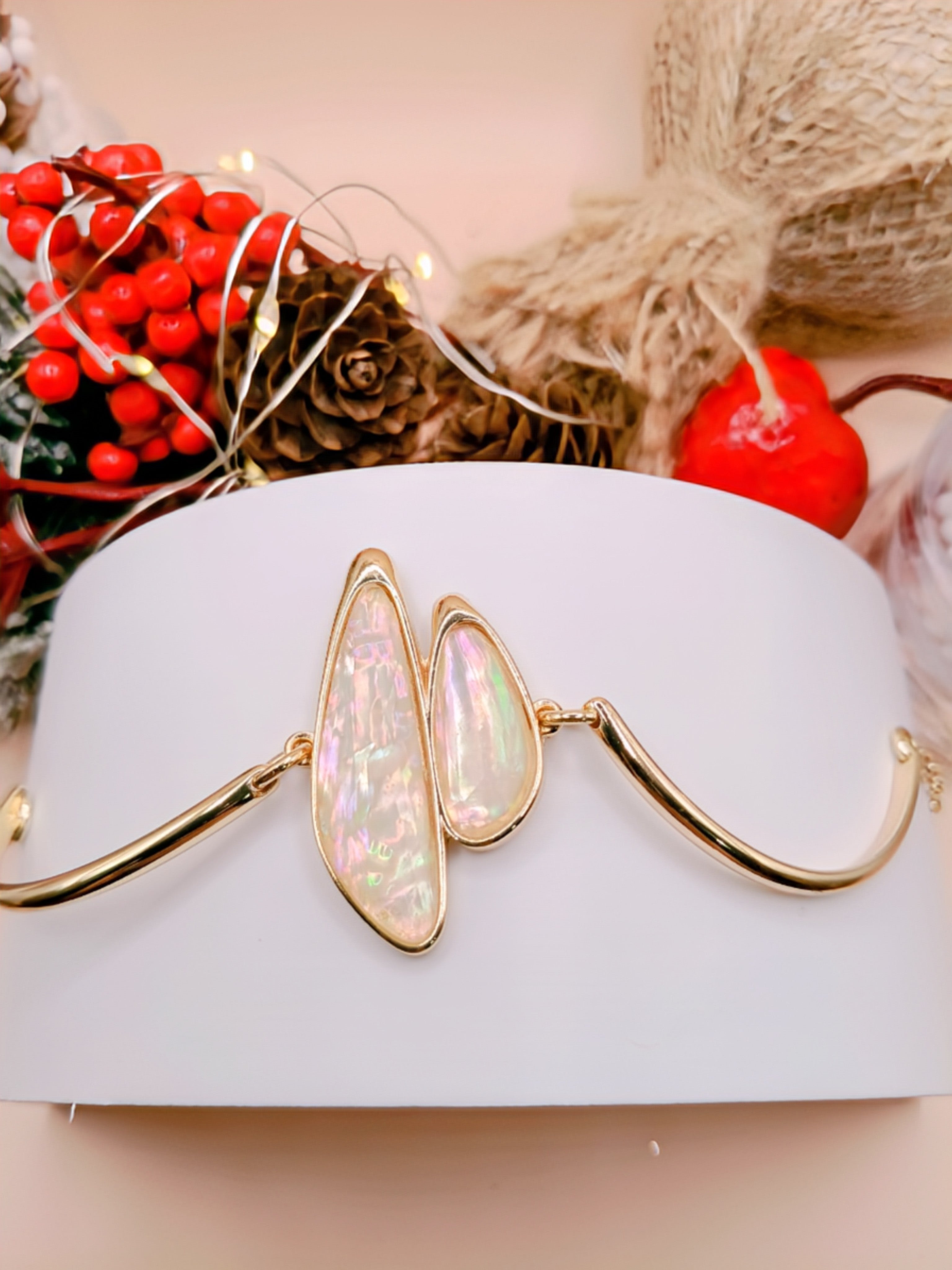 Pulseira Pedra Natural Opala do Mar