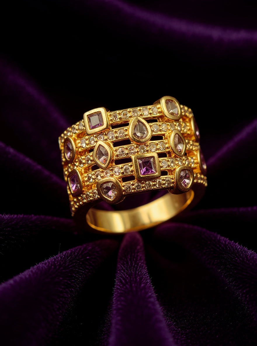 Anel Cravejado Zirconias