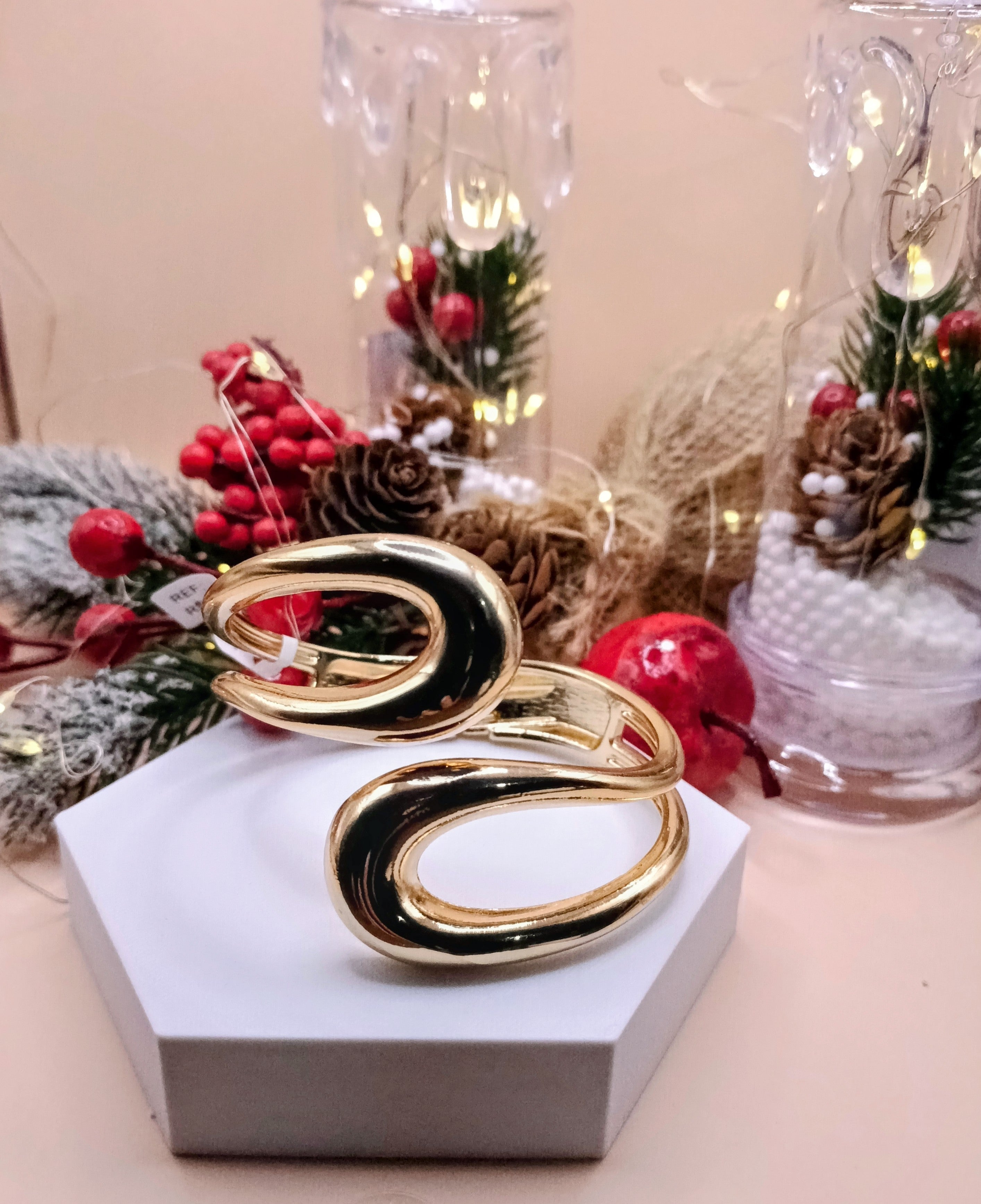 Bracelete Dupla Gota Vazada Grande