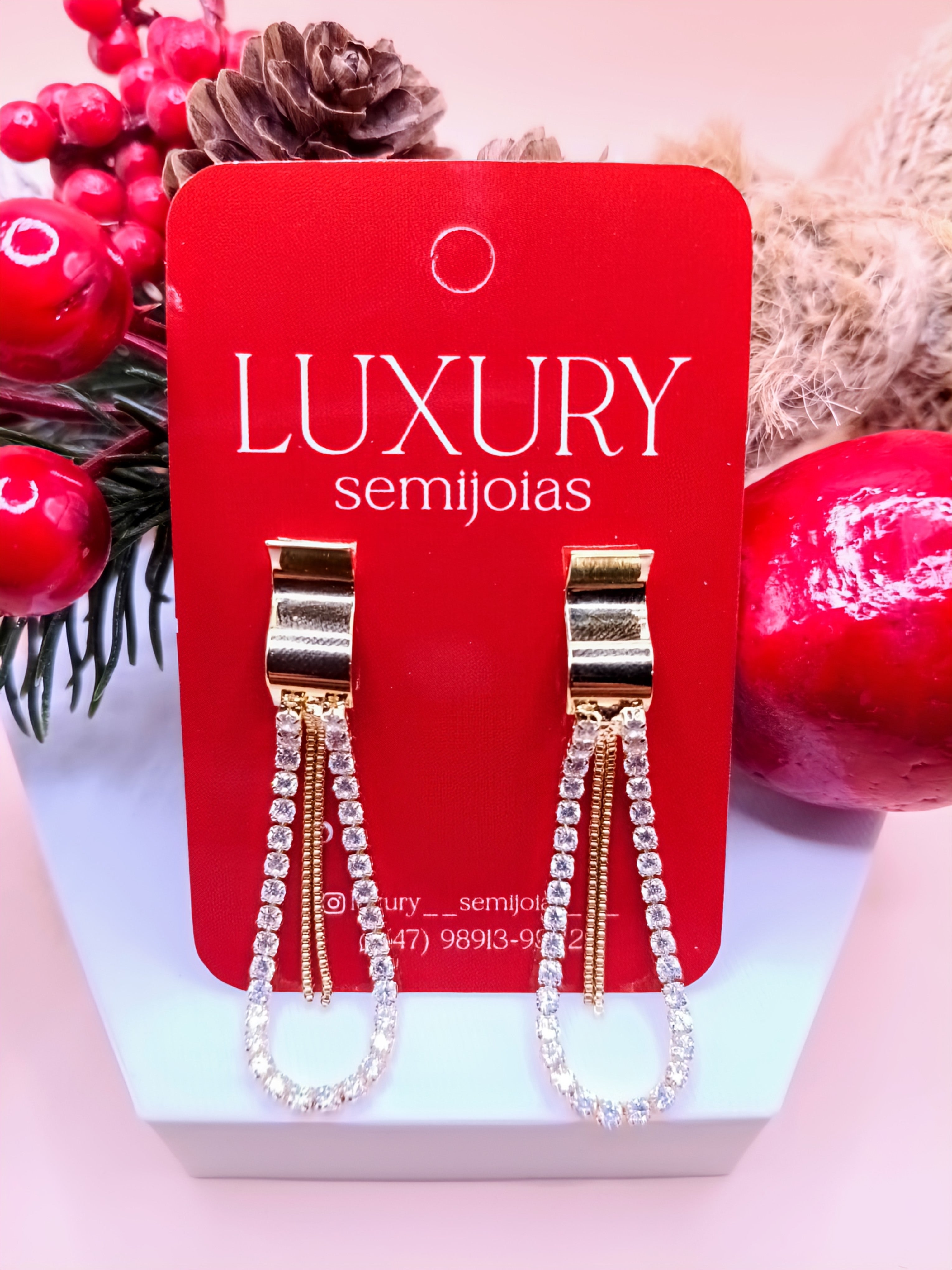 Gota Vazada com Micro zirconias Cravejadas