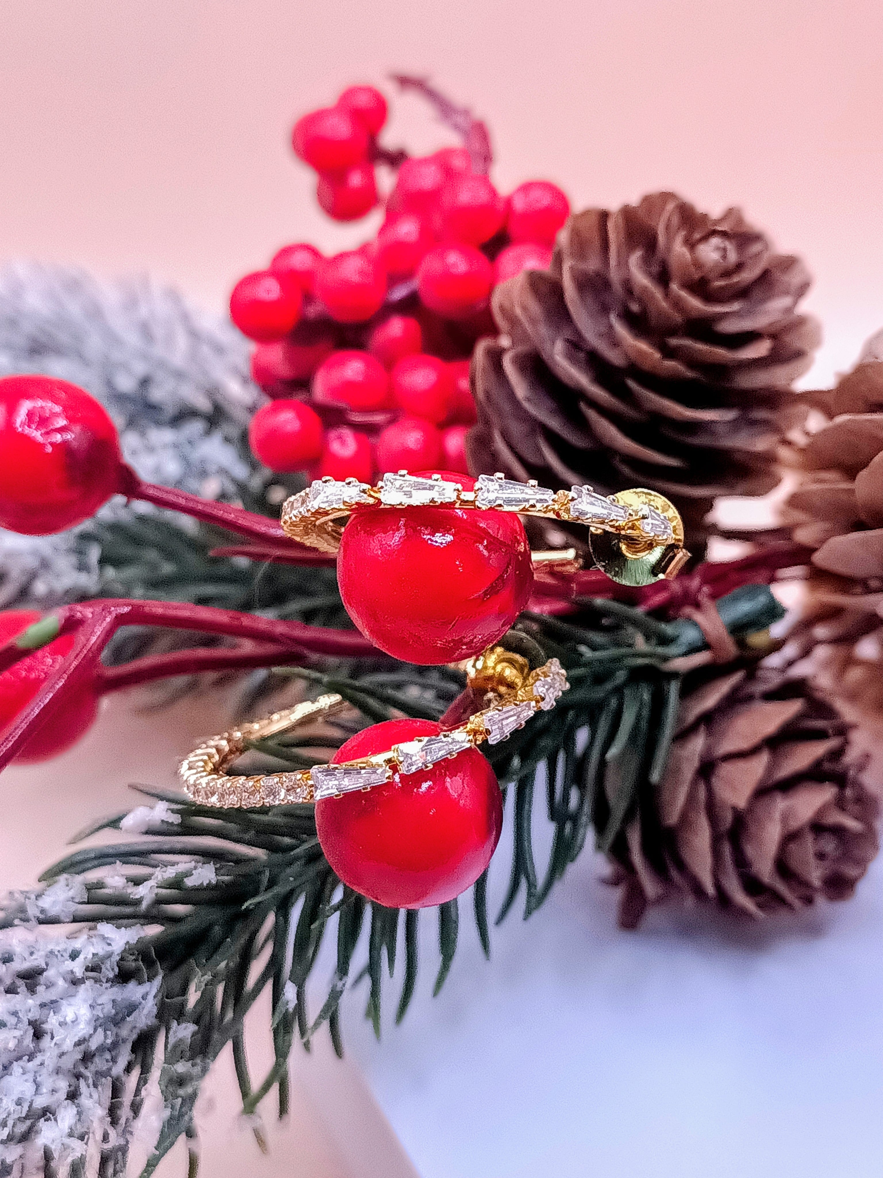 Brinco Argola com Micro Zirconias Cravejadas