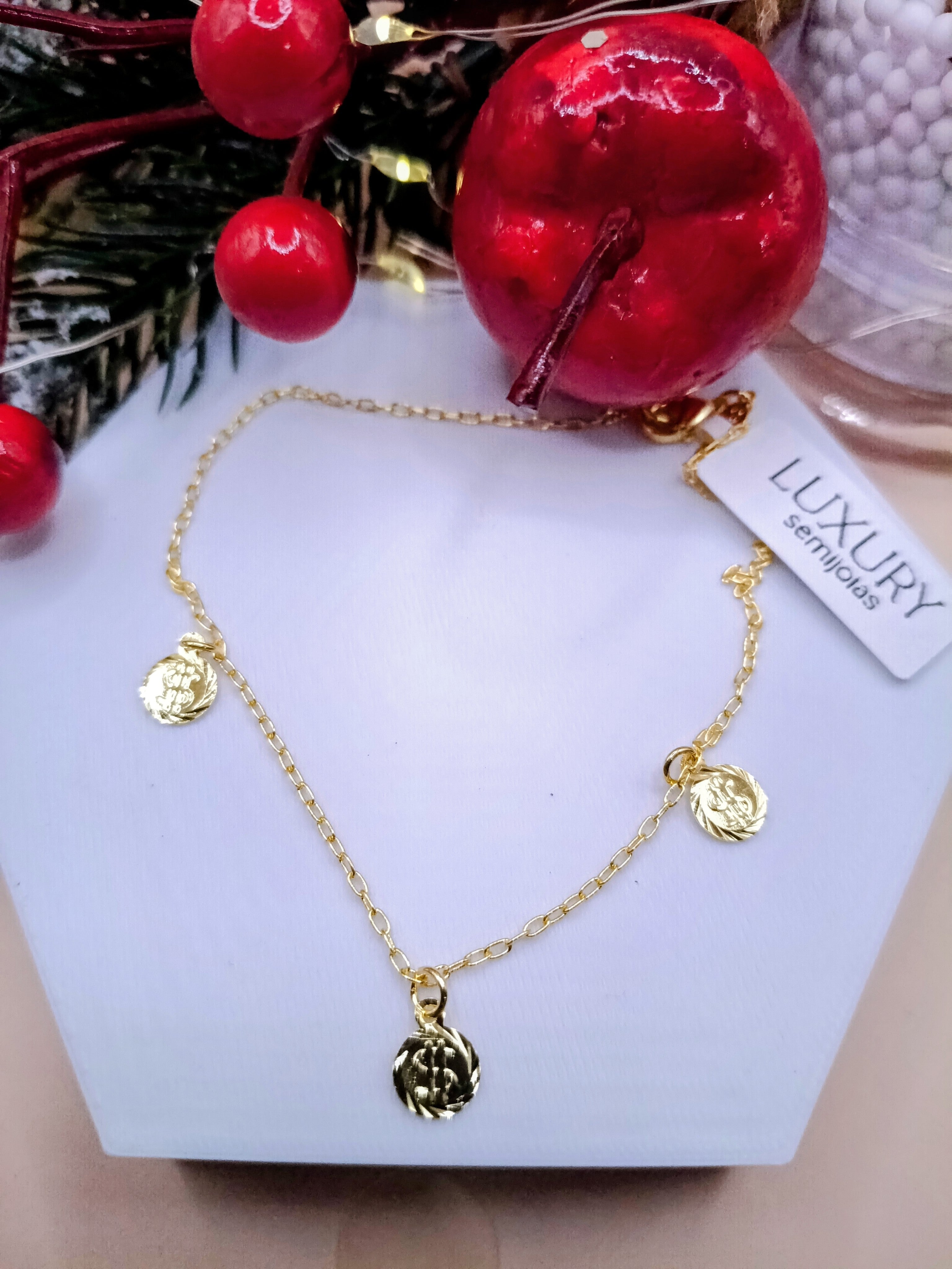 Tornozeleira Medalha em Cifrão