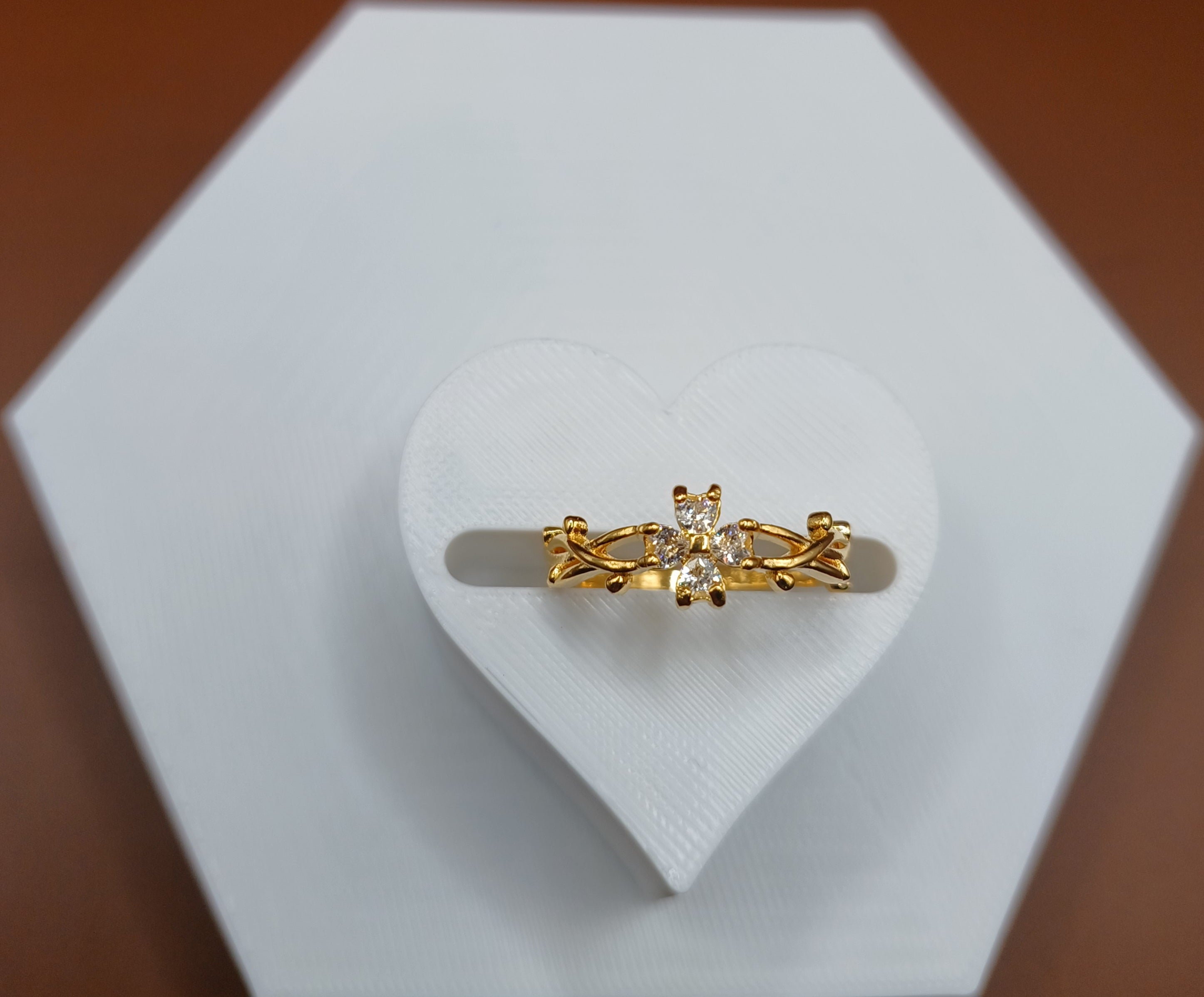 Anel Solitário Flor