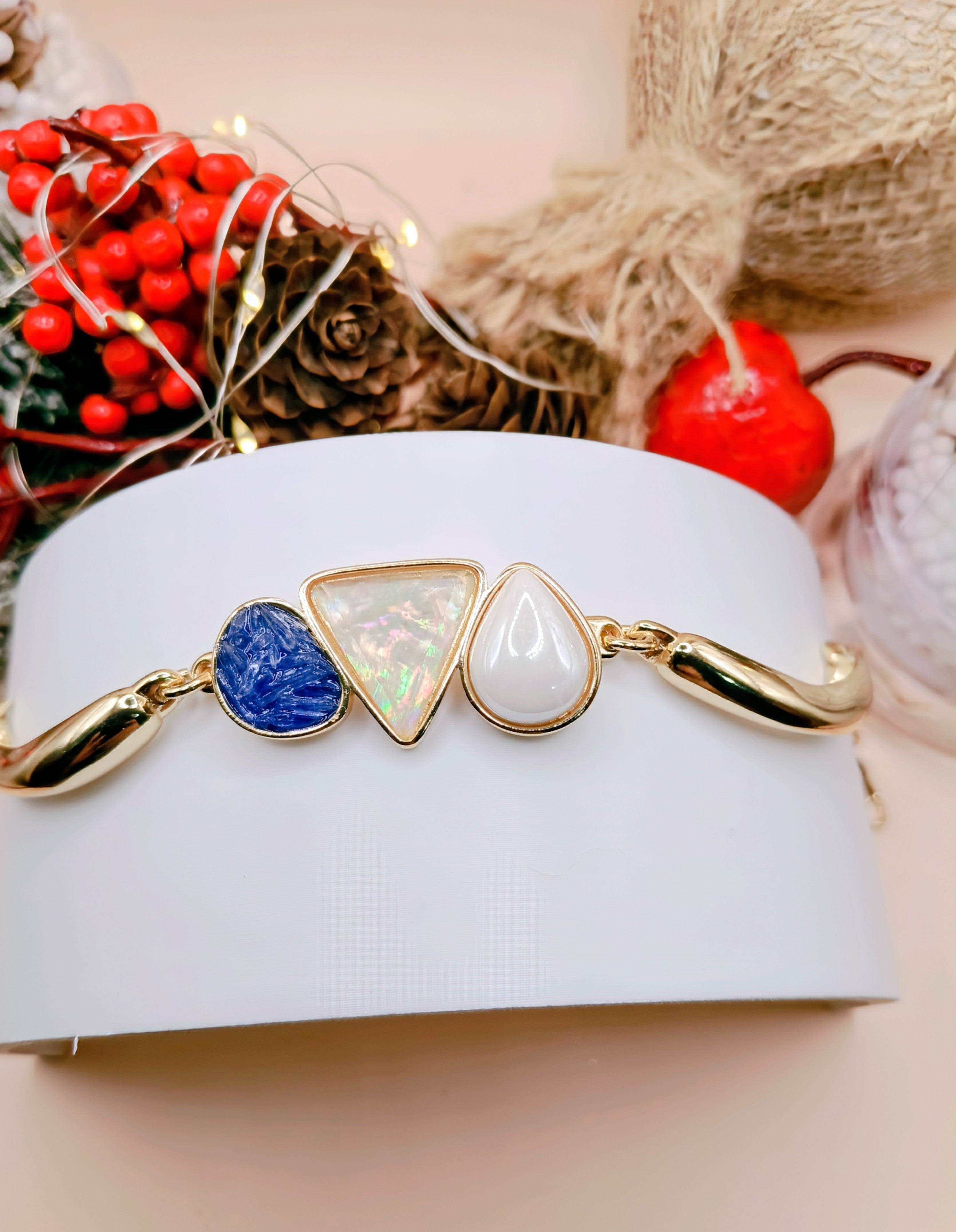 Pulseira Pedra Natural Cianita Azul